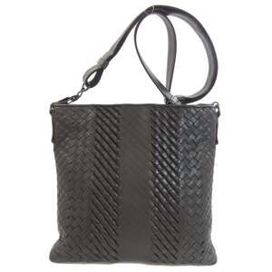 BOTTEGA VENETA Black Intrecciato Shoulder Bag